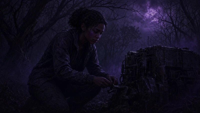 Dead by Daylight survivor repairing with skill check helper overlay